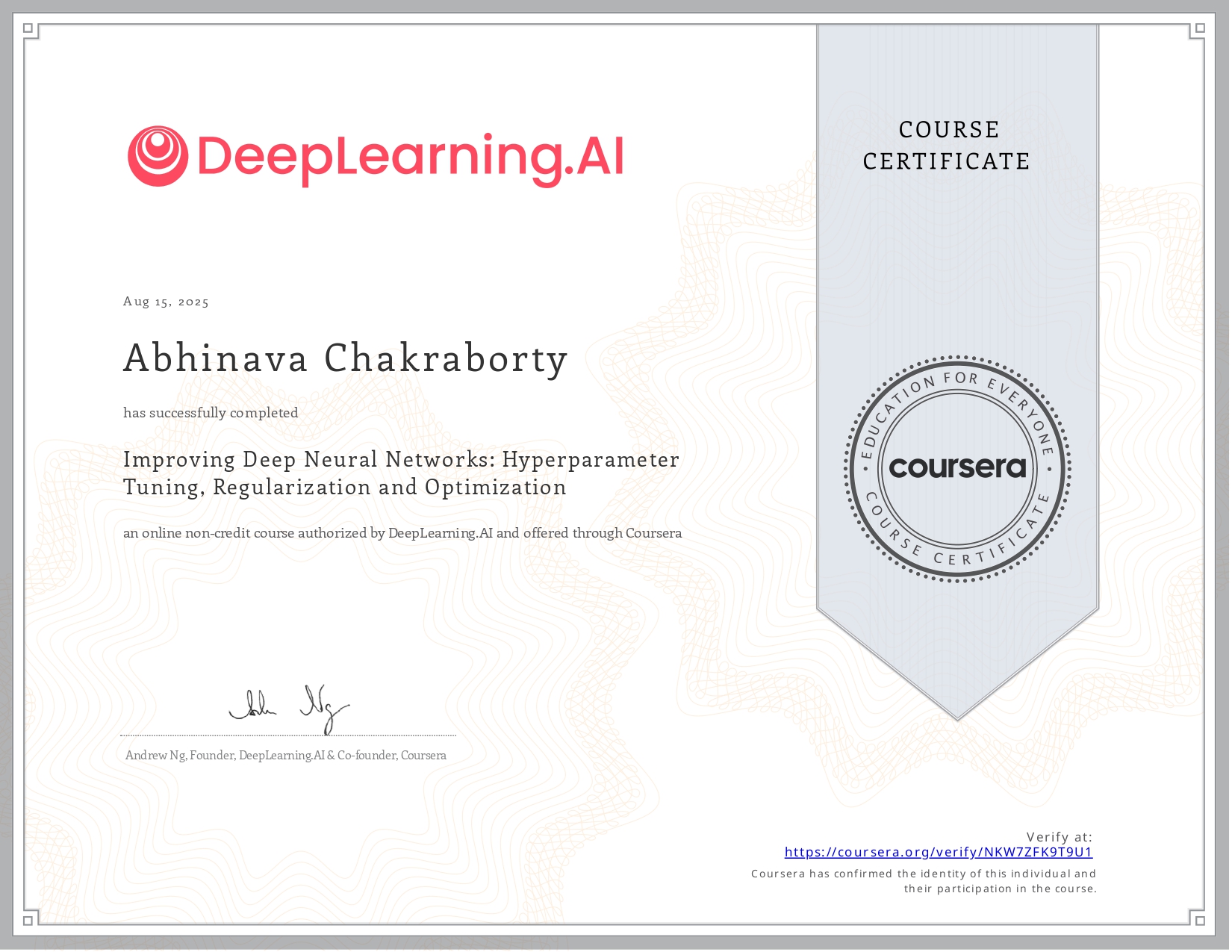 Certificate 1