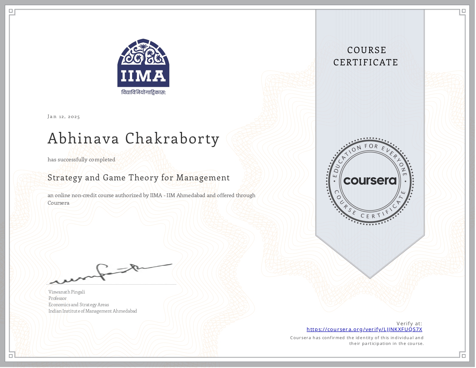 Certificate 3